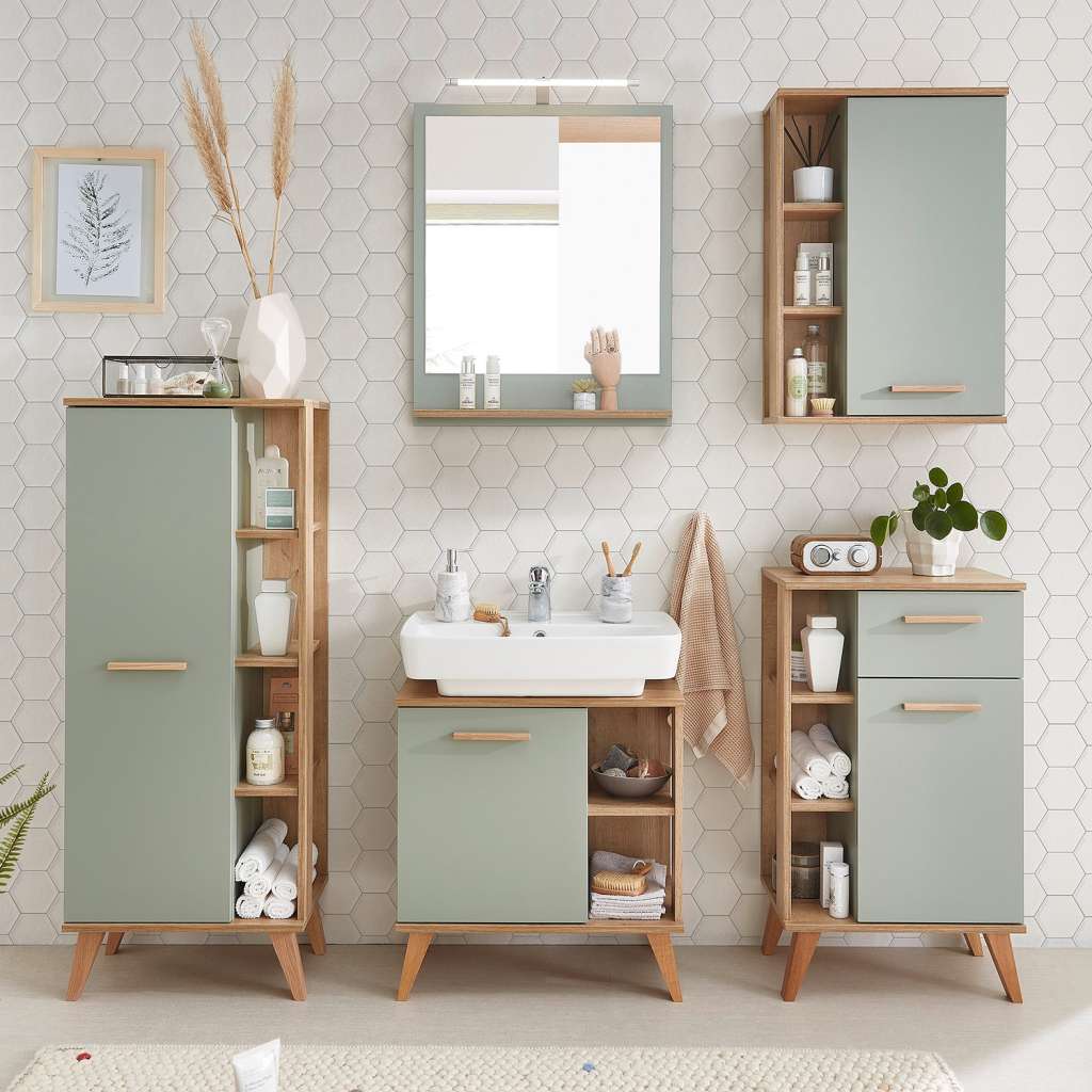 home24 Badezimmerset Salvie V (5-teilig)