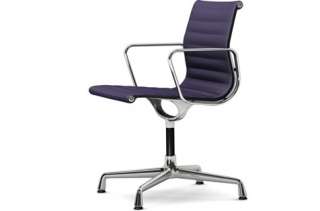 Vitra - Aluminium Chair - EA 104 - 75 dunkelblau moorbraun - indoor