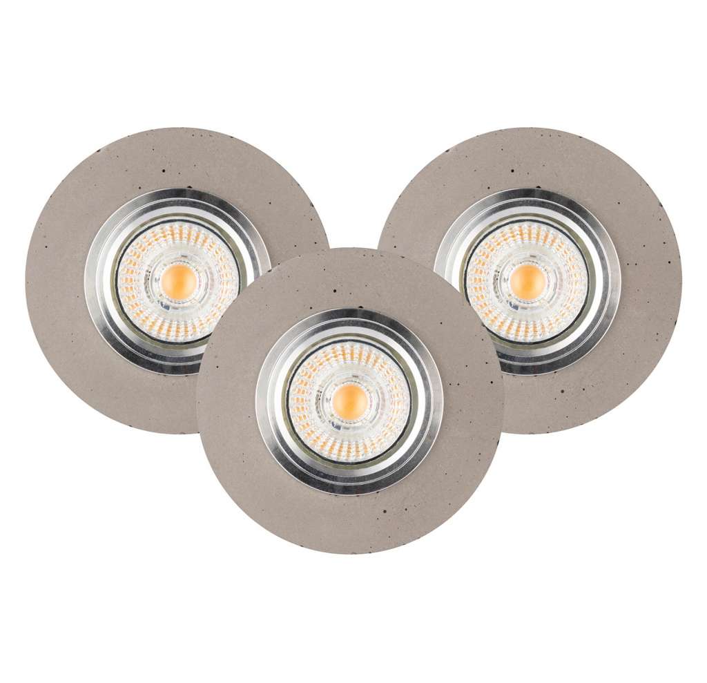 home24 LED-Deckenleuchte Vitar Concrete II