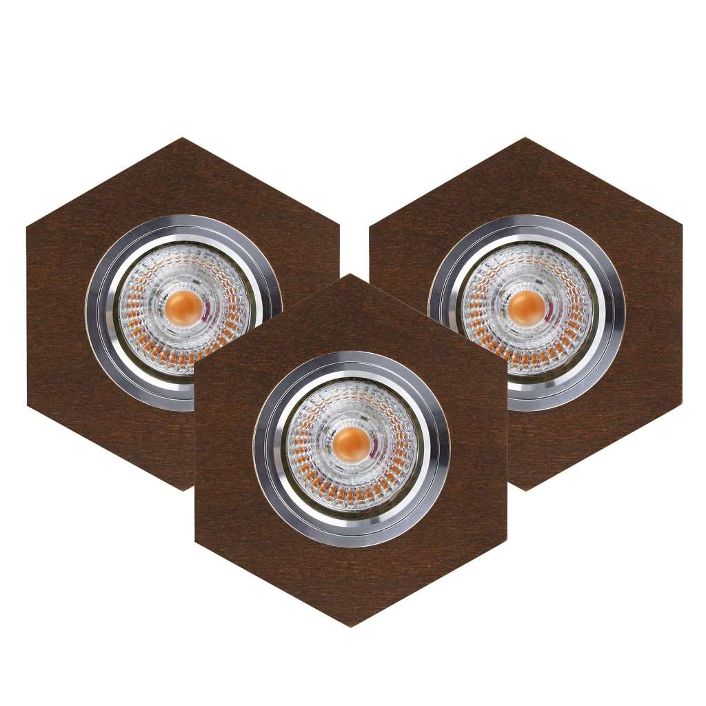 home24 LED-Deckenleuchte Vitar Wood VIII
