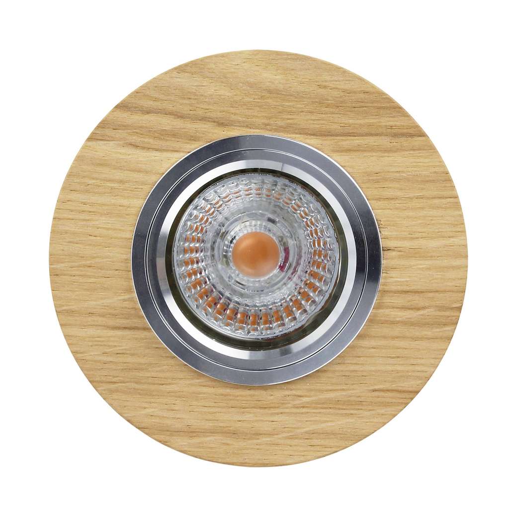 home24 LED-Deckenleuchte Vitar Wood I