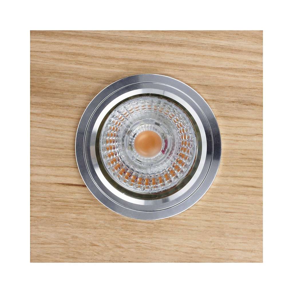 home24 LED-Deckenleuchte Vitar Wood IV