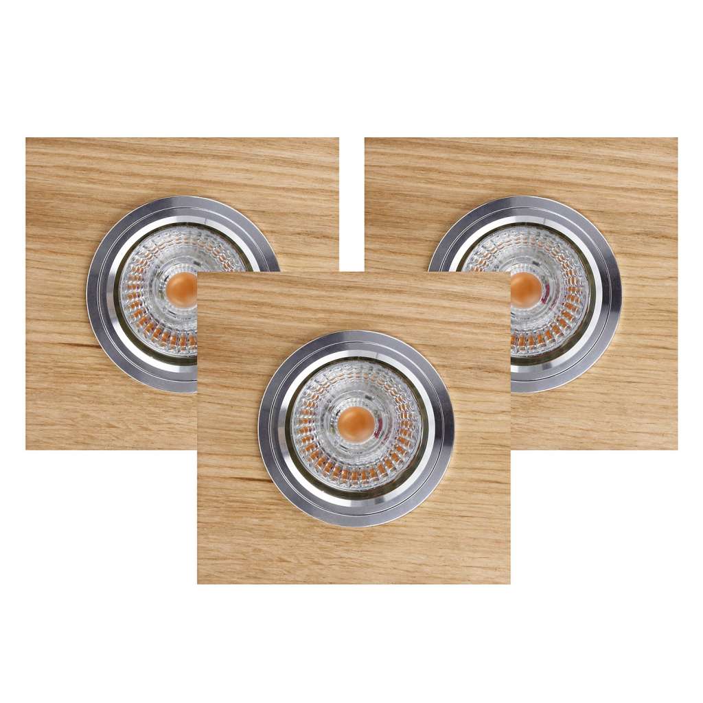 home24 LED-Deckenleuchte Vitar Wood IV