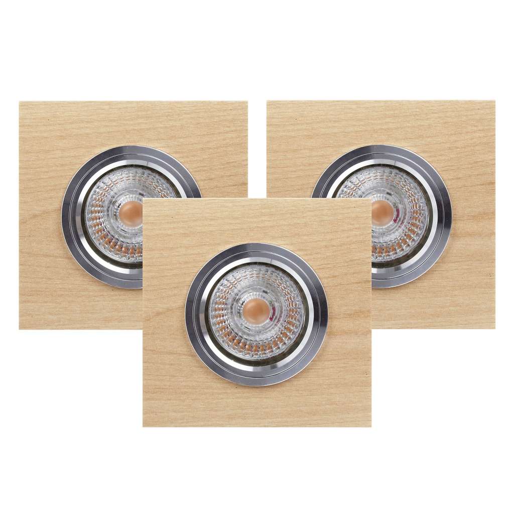 home24 LED-Deckenleuchte Vitar Wood VI