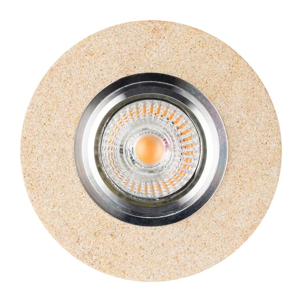 home24 LED-Deckenleuchte Vitar Sandstone II