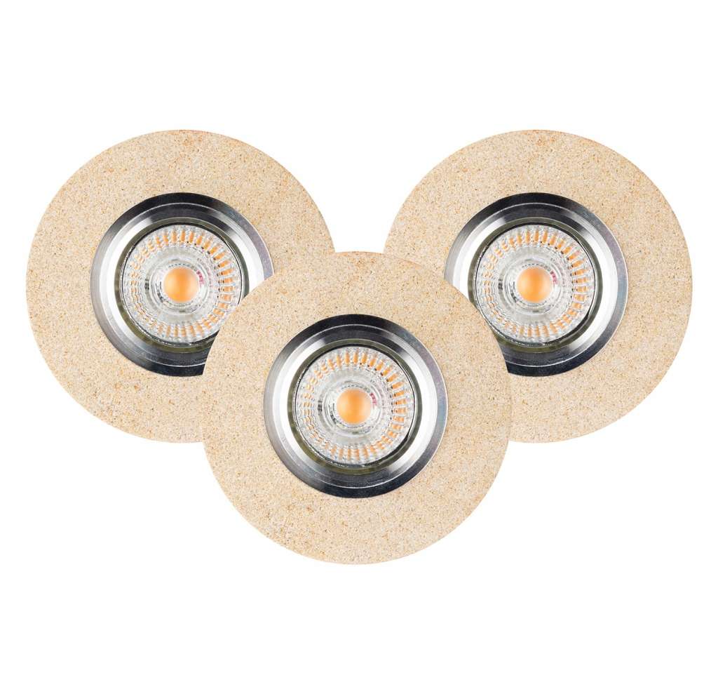 home24 LED-Deckenleuchte Vitar Sandstone II