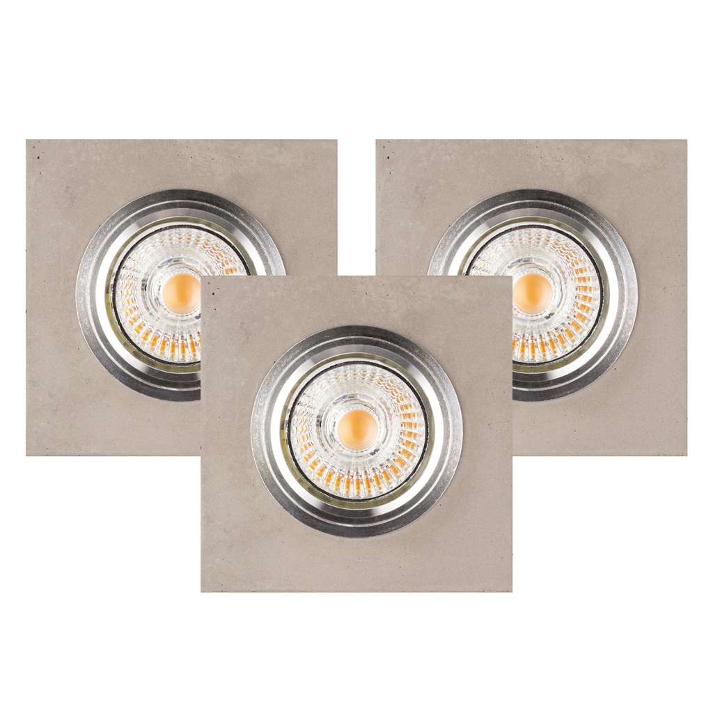 home24 LED-Deckenleuchte Vitar Concrete I