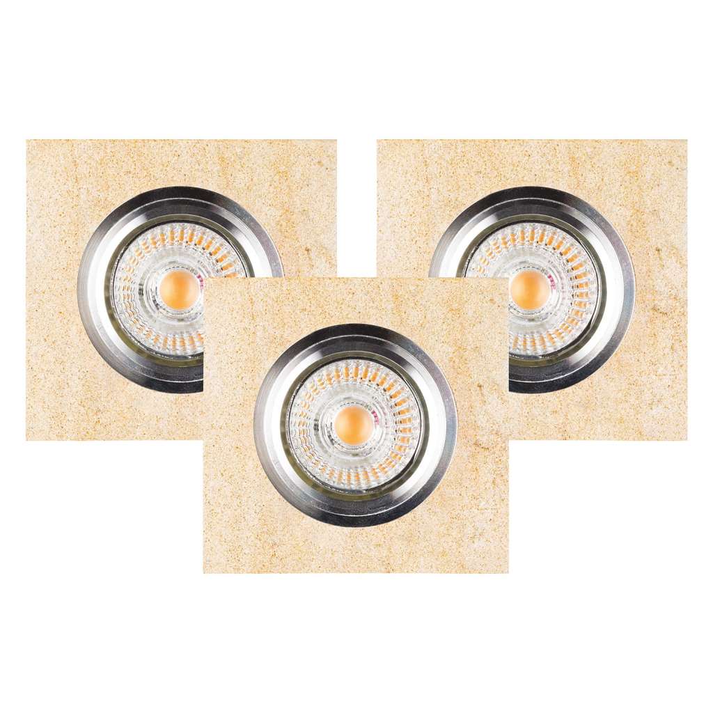 home24 LED-Deckenleuchte Vitar Sandstone I