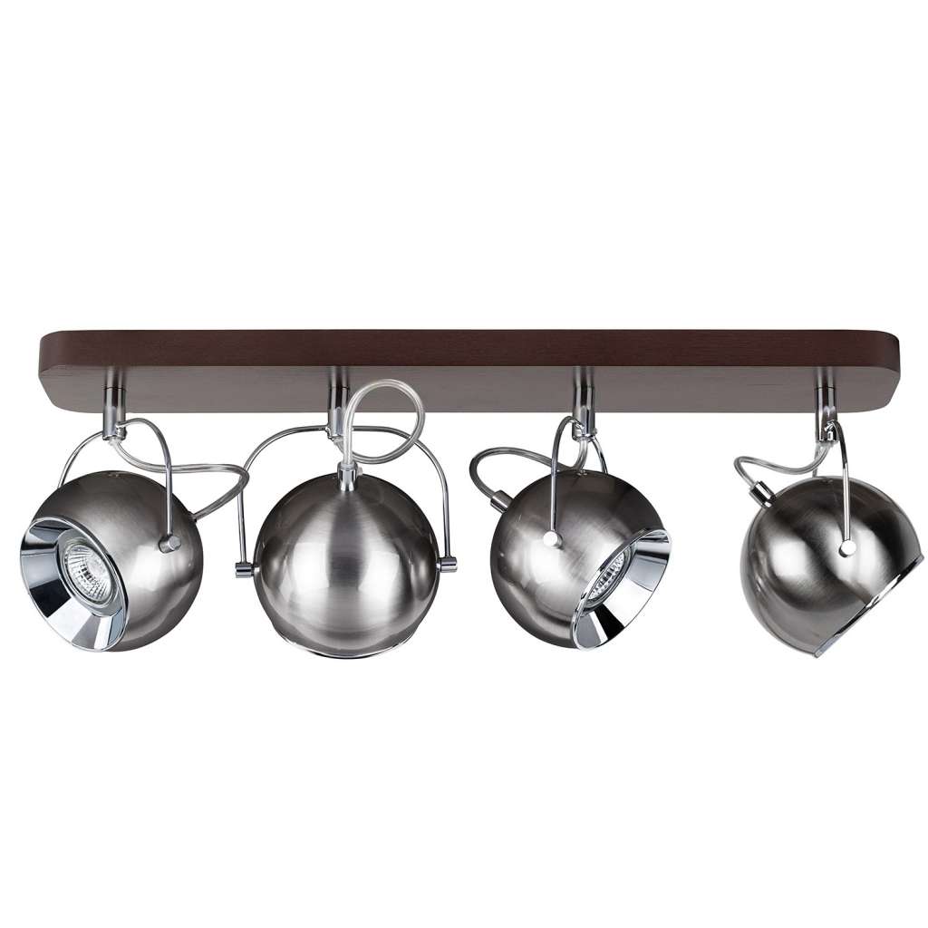 home24 LED-Deckenleuchte Ball Wood III