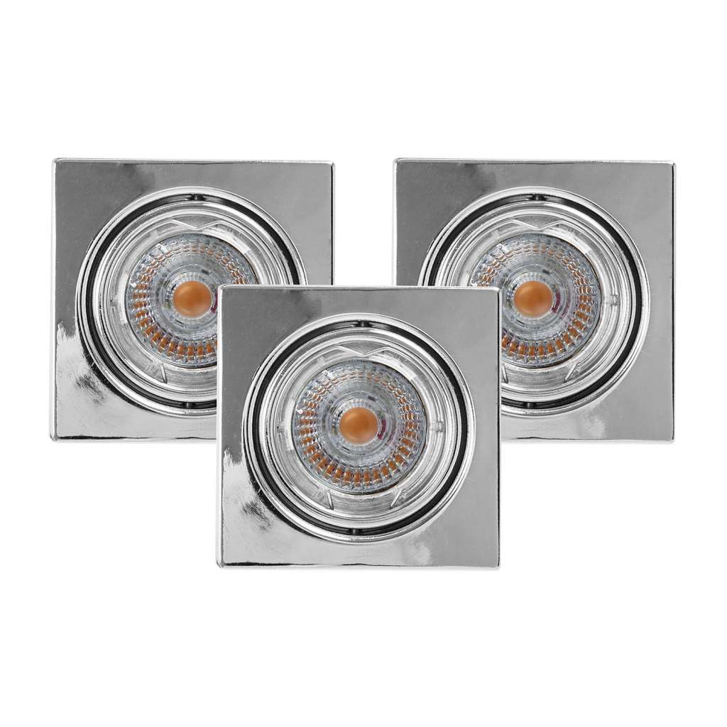 home24 Einbauleuchte Ledsdream VI (3er-Set)