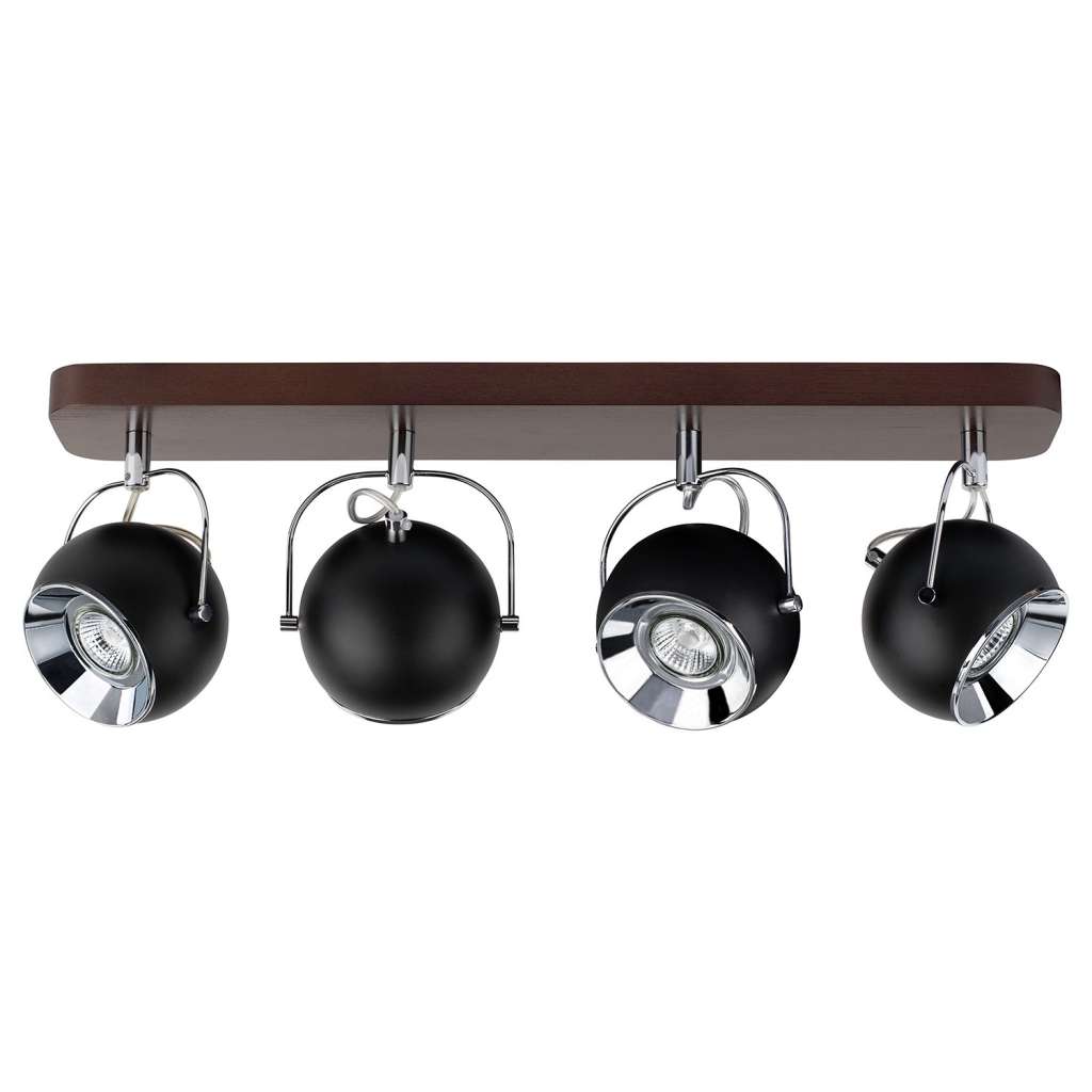 home24 LED-Deckenleuchte Ball Wood VIII