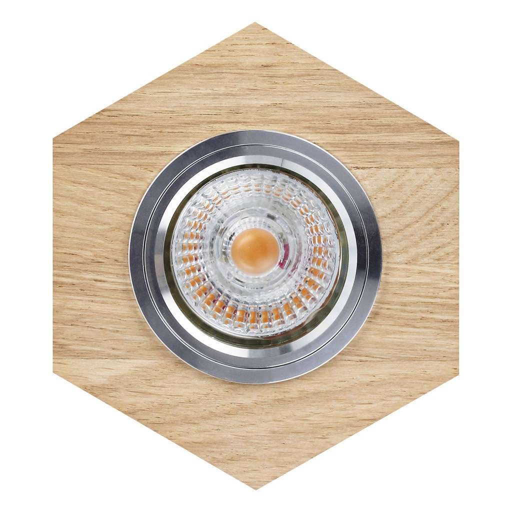 home24 LED-Deckenleuchte Vitar Wood VII