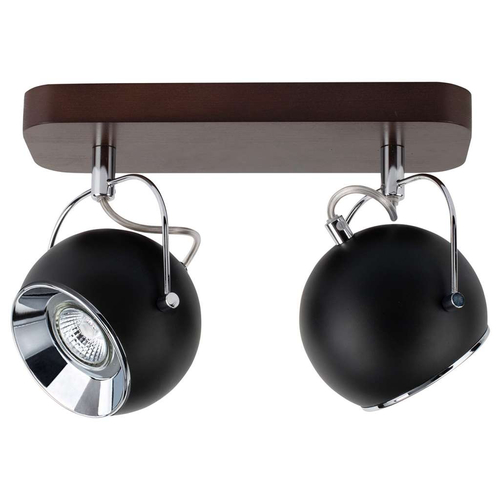 home24 LED-Deckenleuchte Ball Wood V