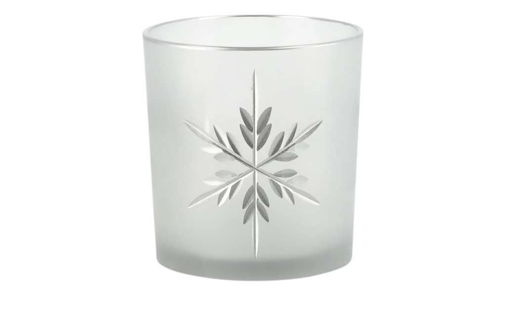 Teelichthalter  Eiskristall ¦ weiß ¦ Glas  ¦ Maße (cm): H: 8 Ø: 7 Dekoration > Kerzen & Lichter > Kerzenständer - Höffner