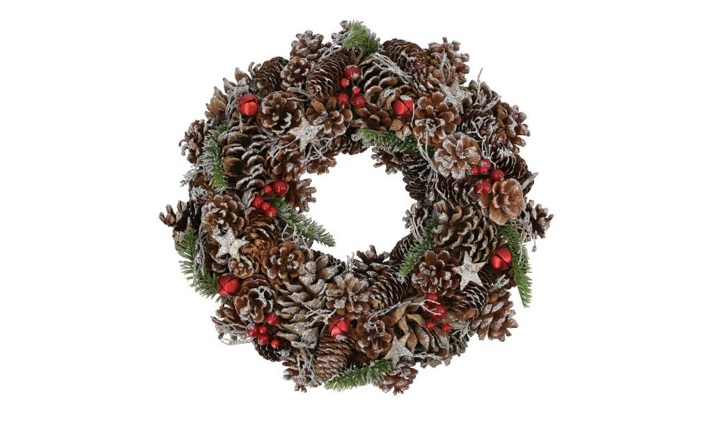 Kranz ¦ holzfarben ¦ Naturprodukte, Kunststoff ¦ Maße (cm): H: 9 Ø: 39 Dekoration > Kunstblumen - Höffner