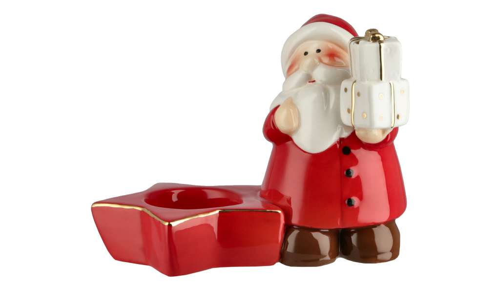 Teelichthalter Weihnachtsmann ¦ rot ¦ Dolomite ¦ Maße (cm): B: 14,3 H: 11 T: 8,5 Dekoration > Kerzen & Lichter > Kerzenständer - Höffner