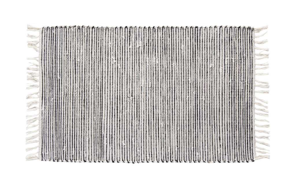 HOME STORY Kelim Teppich  Kentucky ¦ schwarz ¦ Baumwolle, Synthethische Fasern, 50% Baumwolle, 50% Polyester ¦ Maße (cm): B: 60 Aktuelle Gutschein Aktion > Schlafzimmer Aktion - Höffner