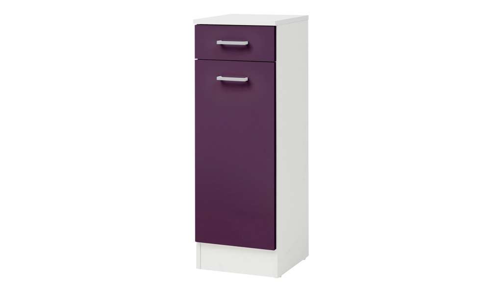 Unterschrank, 1-türig  Lorenz ¦ lila/violett ¦ Maße (cm): B: 30,3 H: 92,1 T: 32 Schränke > Badschränke > Bad-Unterschränke - Höffner