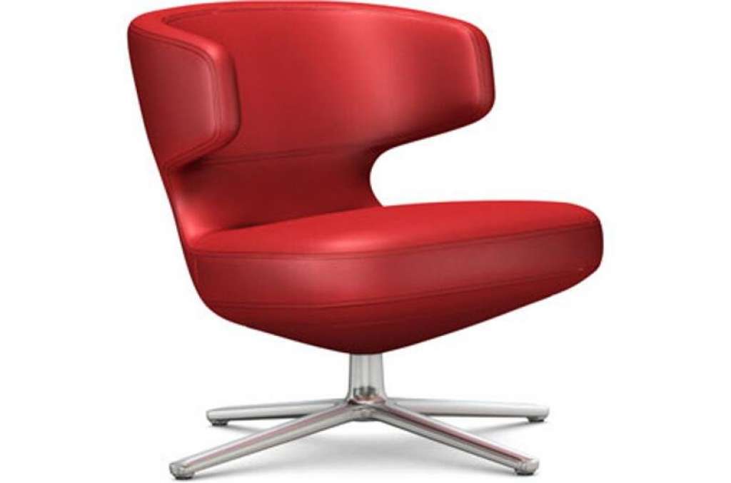 Vitra - Petit Repos Sessel - poliert, rot Leder - indoor