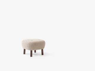 andTRADITION - Little Petra Pouf - Karakorum 003 - Gestell Walnut - indoor