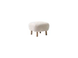 andTRADITION - Little Petra Pouf - Sheepskin Moonlight - Gestell Oak - indoor