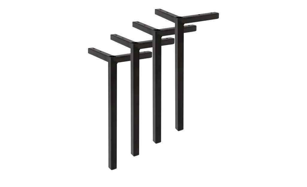 4er Fuß-Set  Max ¦ schwarz ¦ Maße (cm): B: 10,5 H: 28 T: 10,5 Badtextilien und Zubehör > Badaccessoires - Höffner
