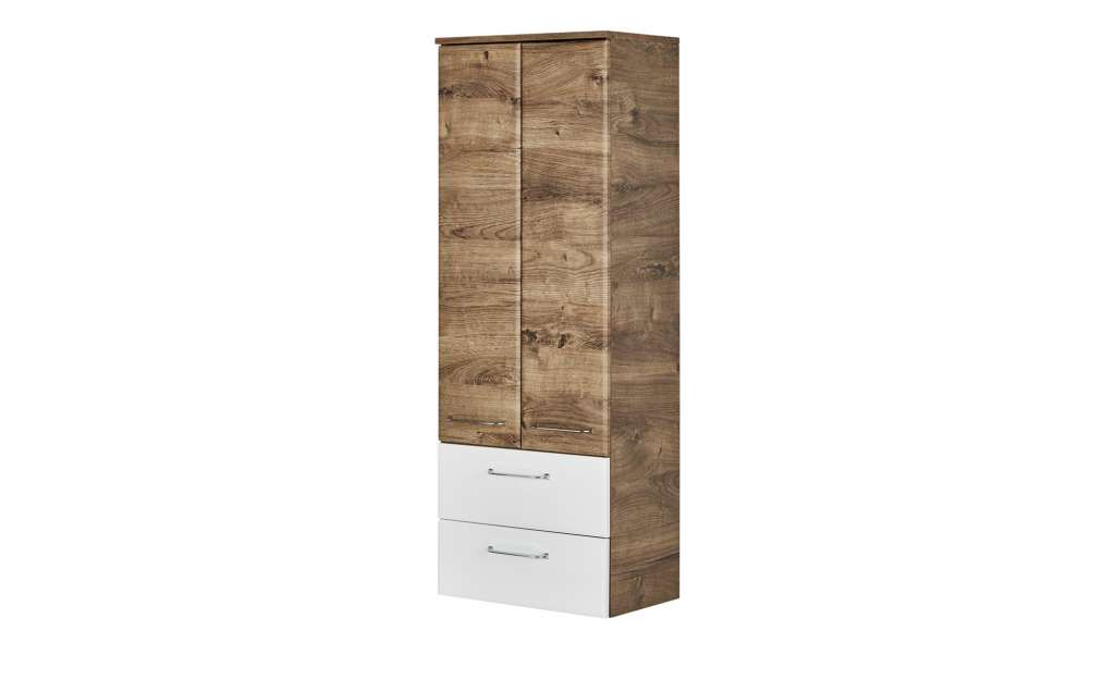 smart Midischrank, 2-türig  Onda ¦ holzfarben ¦ Maße (cm): B: 50 H: 136,1 T: 33 Schränke > Badschränke > Bad-Hochschränke - Höffner