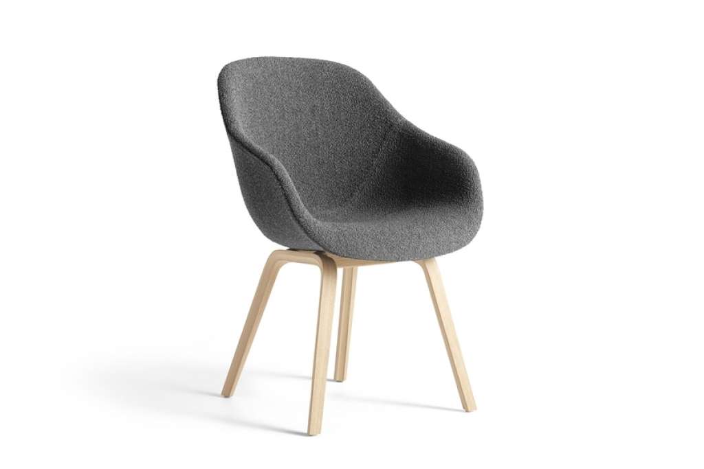 HAY - About A Chair AAC 123 - Bezug: Kvadrat Steelcut Trio 133  Gestell: Eiche matt lackiert - gepolstert - indoor