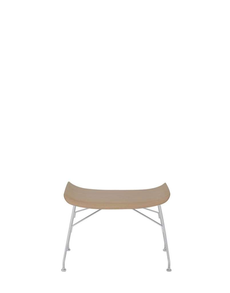 Kartell - K/Wood Hocker - Light Wood / Chrome - indoor