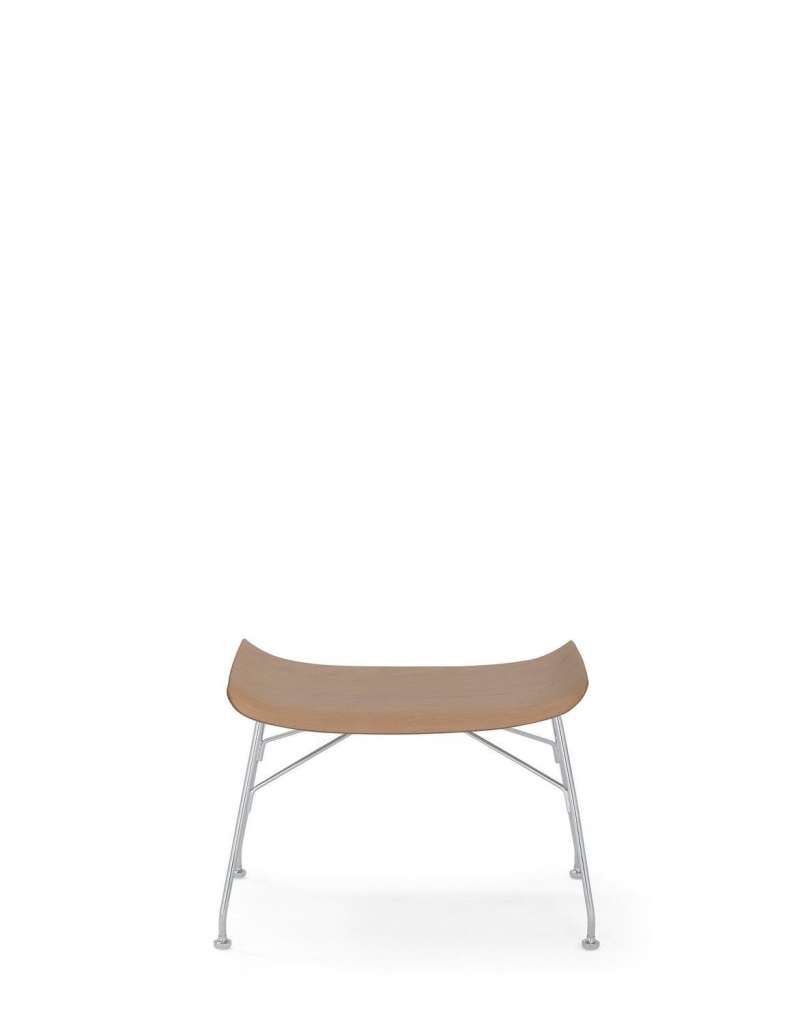 Kartell - K/Wood Hocker - Light Wood / Chrome - indoor