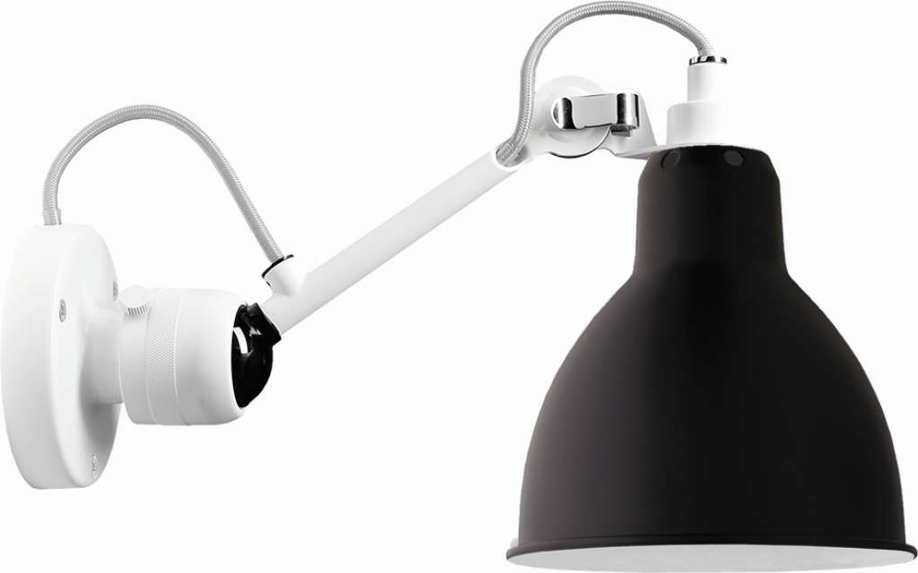 DCW éditions - LAMPE GRAS N°304 weiß ROUND - schwarz - indoor
