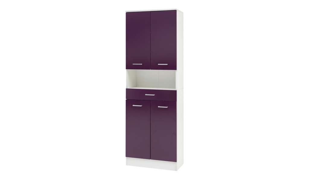 Hochschrank, 4-türig  Lorenz ¦ lila/violett ¦ Maße (cm): B: 59,8 H: 181,7 T: 32 Schränke > Badschränke > Bad-Hochschränke - Höffner