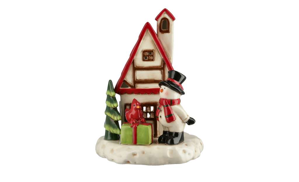 Teelichthalter Weihnachtshaus ¦ rot ¦ Dolomite ¦ Maße (cm): B: 14 H: 20,5 T: 13,5 Dekoration > Kerzen & Lichter > Kerzenständer - Höffner