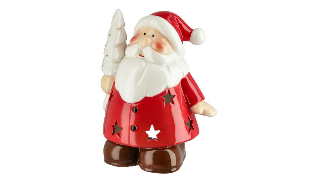 Teelichthalter Weihnachtsmann ¦ rot ¦ Dolomite ¦ Maße (cm): B: 15,5 H: 16,5 T: 11 Dekoration > Kerzen & Lichter > Kerzenständer - Höffner