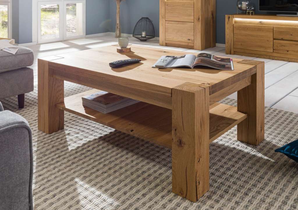 Couchtisch Wildeiche 110x70x45 natur geölt KENT #115