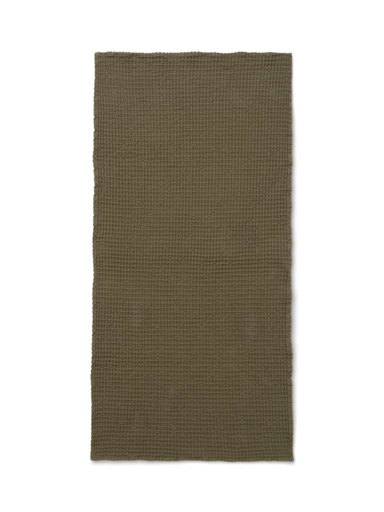 ferm LIVING - Organic Badetuch - olive - indoor