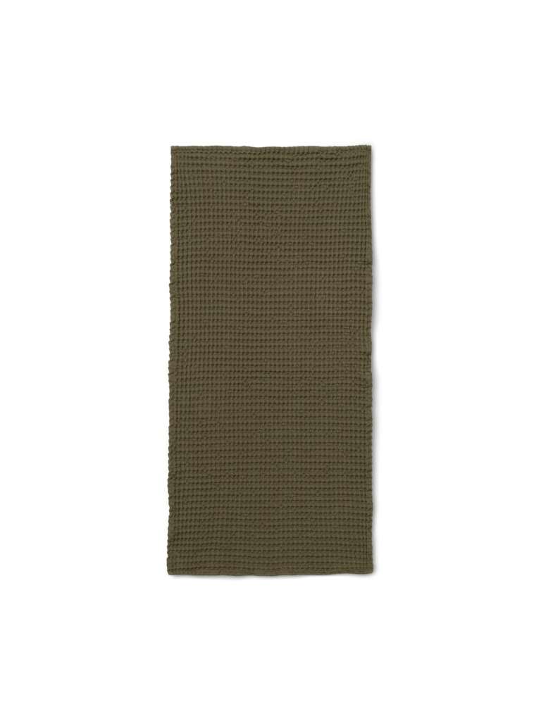 ferm LIVING - Organic Handtuch - olive - indoor