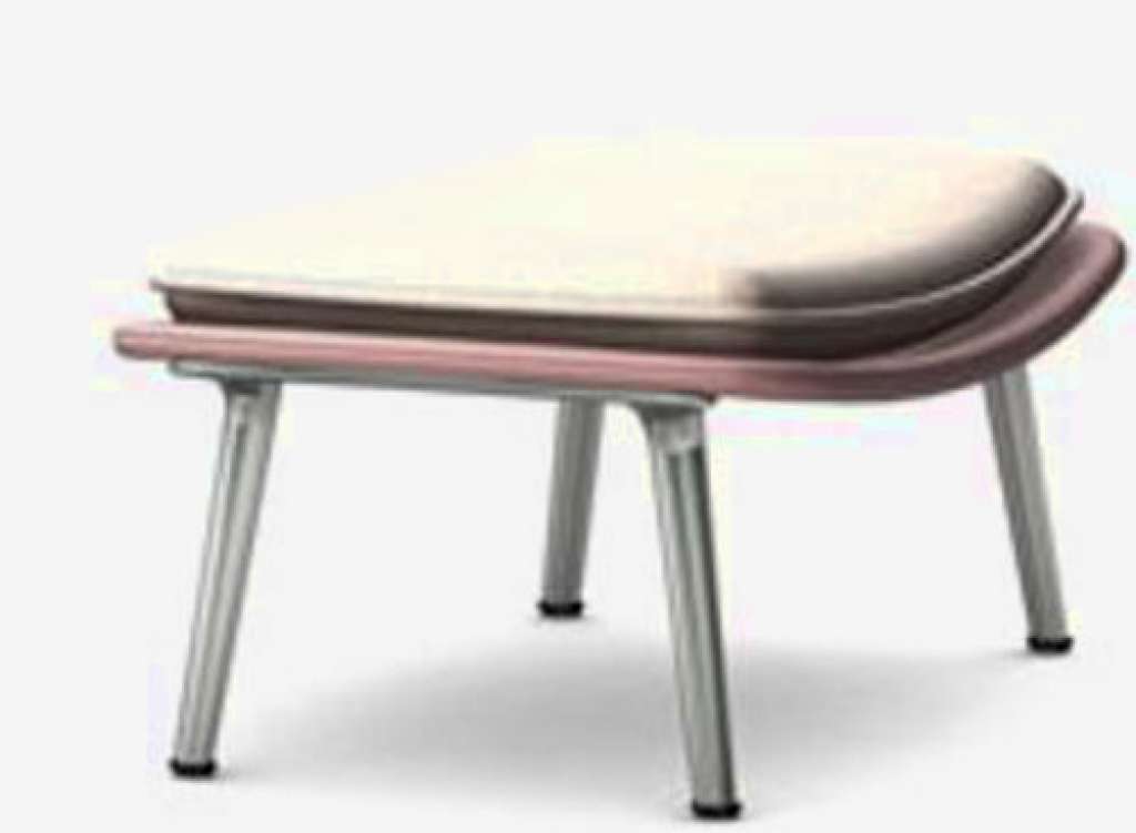Vitra - Slow Chair Ottoman - poliert, rot - indoor