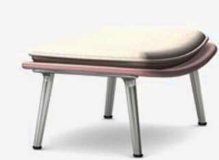 Vitra - Slow Chair Ottoman - poliert, rot - indoor