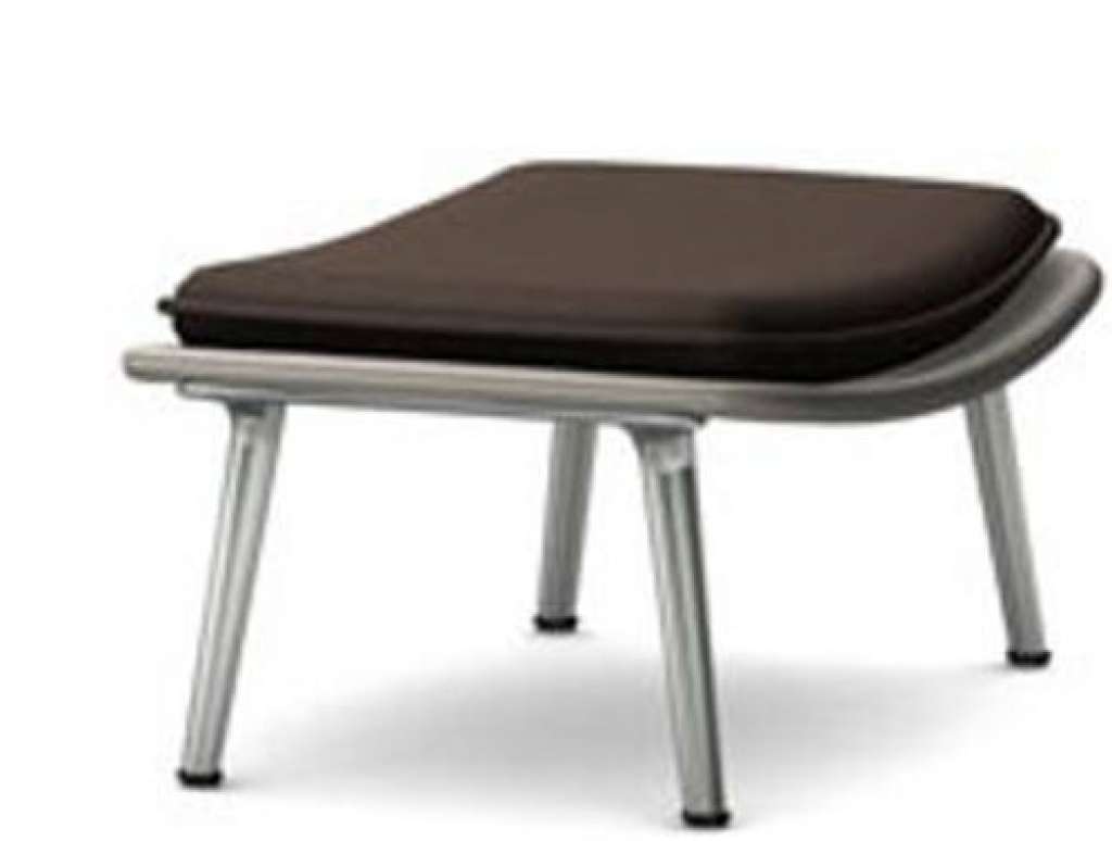 Vitra - slow Chair Ottoman - poliert, creme - indoor