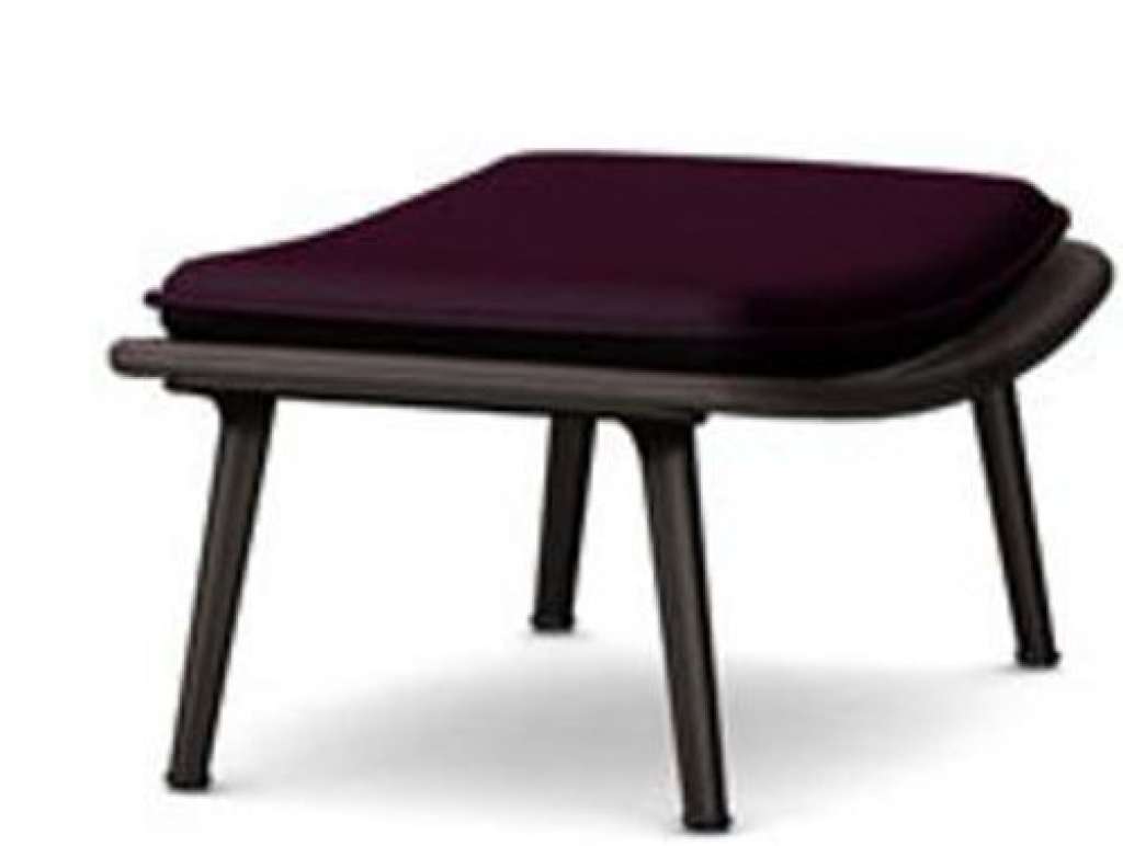 Vitra - Slow Chair Ottoman - beschichtet, braun - indoor