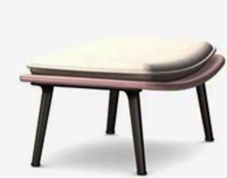 Vitra - Slow Chair Ottoman - beschichtet, rot - indoor