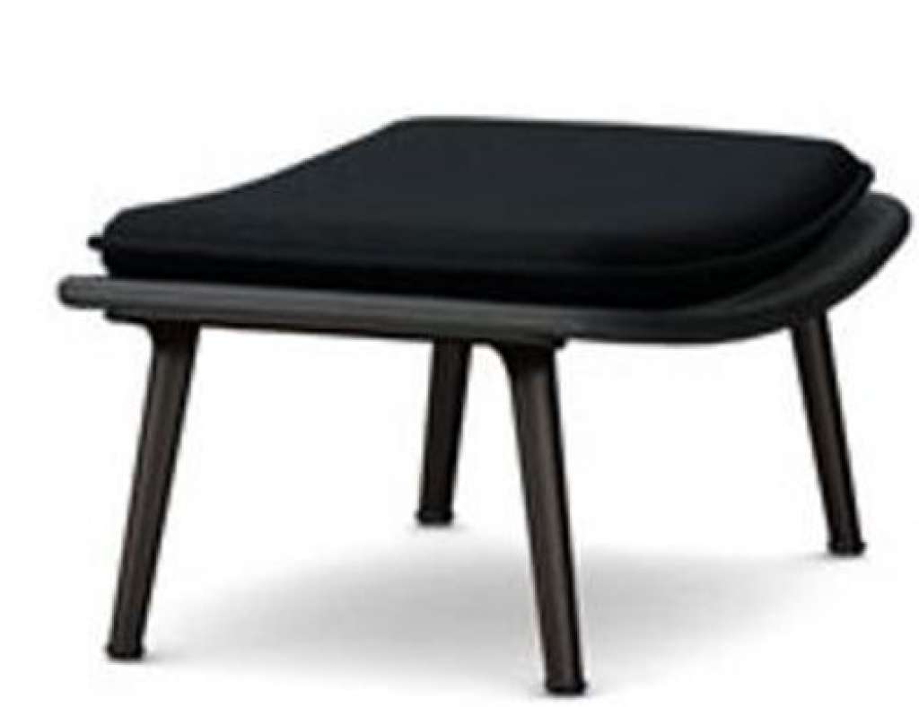 Vitra - Slow Chair Ottoman - beschichtet, schwarz - indoor