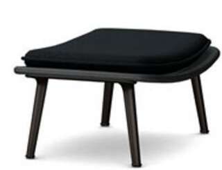 Vitra - Slow Chair Ottoman - beschichtet, schwarz - indoor