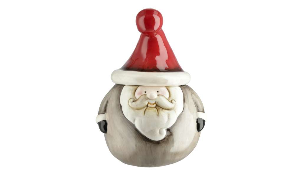 Keksdose  Weihnachtsmann ¦ grau ¦ Dolomite ¦ Maße (cm): B: 18 H: 24,5 T: 16 Küchenzubehör & Helfer > Vorratsbehälter - Höffner
