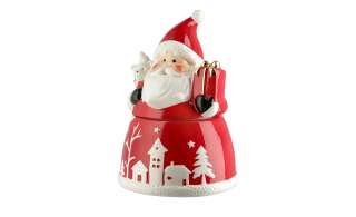 Keksdose  Weihnachtsmann ¦ rot ¦ Dolomite ¦ Maße (cm): B: 18 H: 24,5 T: 17 Küchenzubehör & Helfer > Vorratsbehälter - Höffner