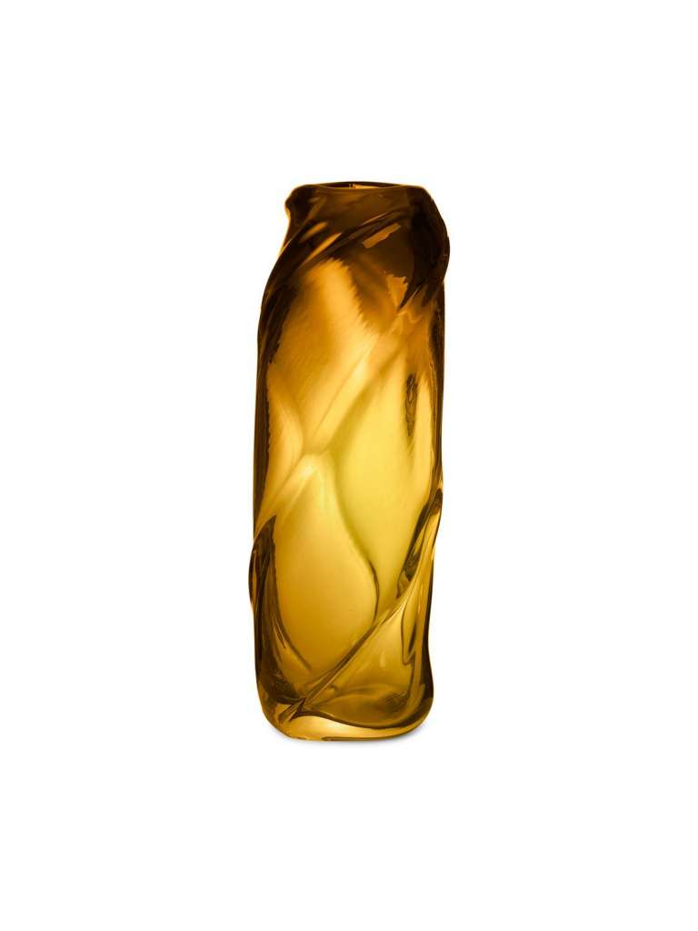 ferm LIVING - Water Swirl Vase - bernsteinfarbend - indoor