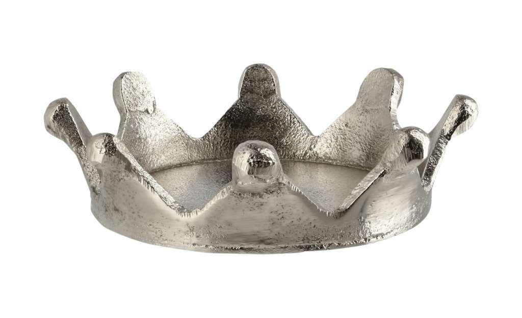 Kerzenhalter  Krone ¦ silber ¦ Aluminum ¦ Maße (cm): H: 4 Ø: 16 Dekoration > Kerzen & Lichter > Kerzenständer - Höffner