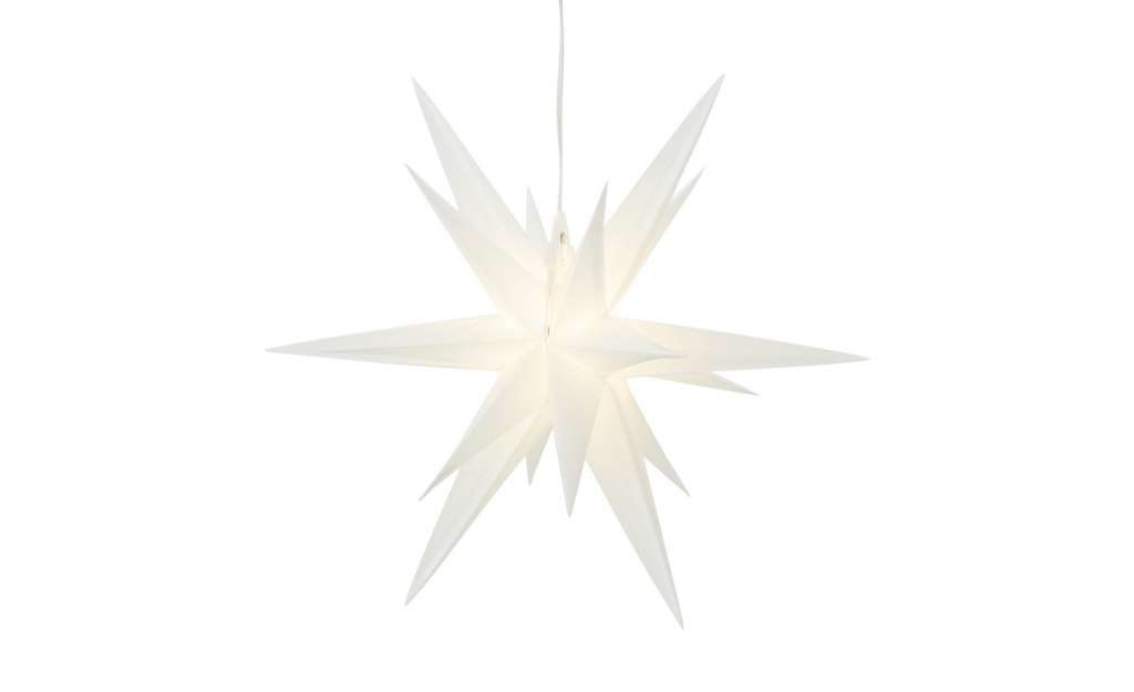 LED 3D Stern ¦ weiß ¦ KunststoffØ: 30 Lampen & Leuchten > Innenleuchten > Lichterketten & Dekoleuchten - Höffner