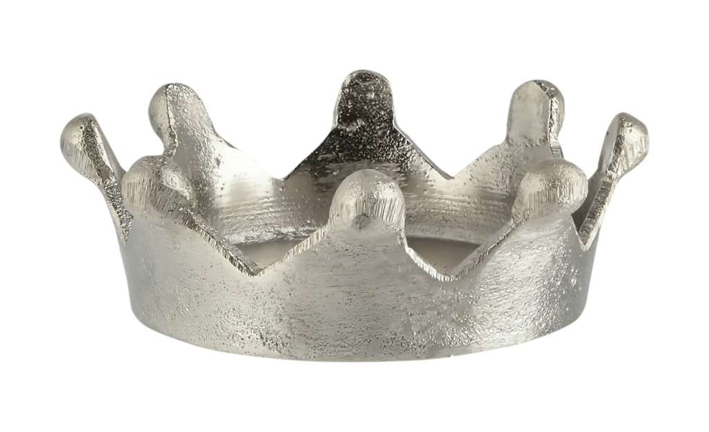 Kerzenhalter  Krone ¦ silber ¦ Aluminum ¦ Maße (cm): H: 4 Ø: 13 Dekoration > Kerzen & Lichter > Kerzenständer - Höffner